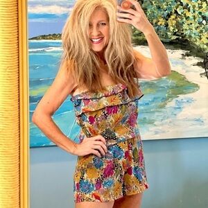 ⭐️Fire of Los Angeles, Summer Dream Romper, Strapless,Stretchy, Summer Vibes!!